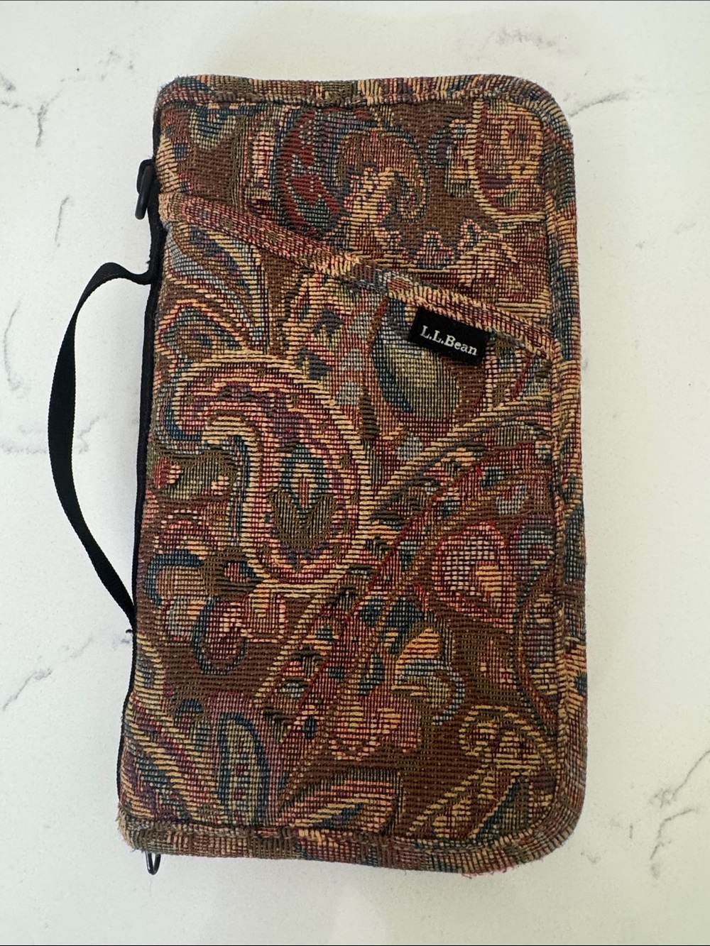 Vintage L.L. Bean Brown Paisley Travel Organizer